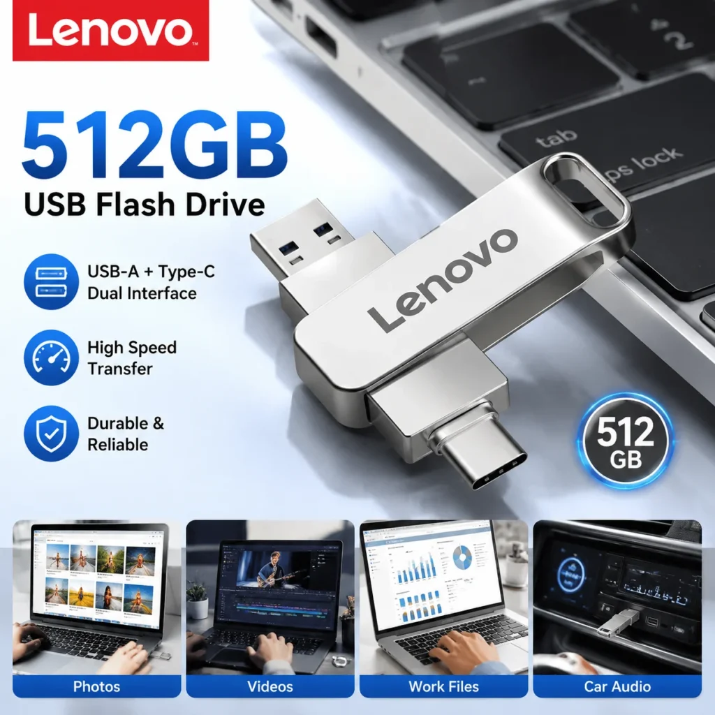 فلاش ميموري 2 في 1 بمنفذ Type-C و USB